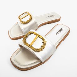 Papuci dama Twin Argintii 3