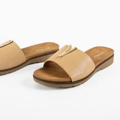 Papuci dama Yaffe Bej 4