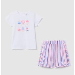 Pijama cu imprimeu si pantaloni scurti-FETE/IMBRACAMINTE/Pijamale si halate de baie-IMBRACAMINTE/Pijamale si halate de baie