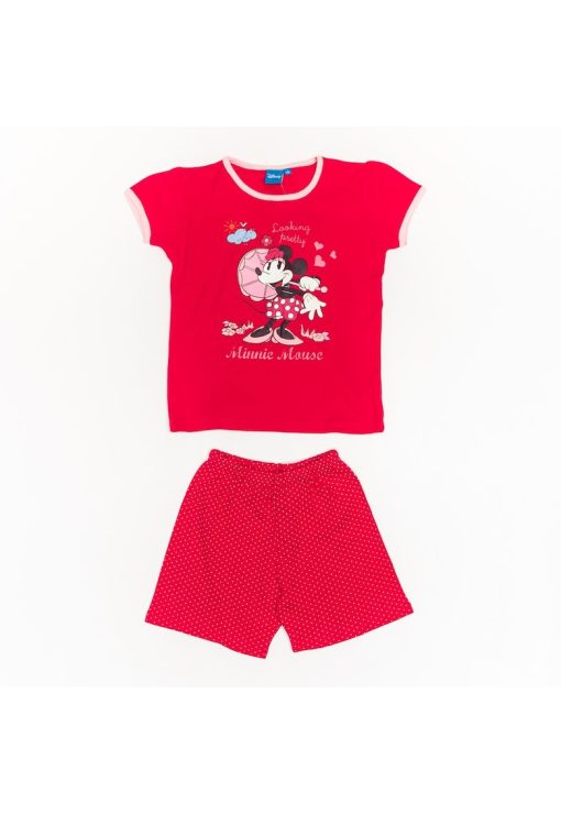 Pijama cu pantaloni scurti - fete - GPYJS4546 - Fucsia --FETE/IMBRACAMINTE/Pijamale si halate de baie-IMBRACAMINTE/Pijamale si halate de baie