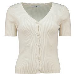 Pulover cu maneci scurte si decolteu in V-FEMEI/IMBRACAMINTE/Pulovere si cardigane-IMBRACAMINTE/Pulovere si cardigane