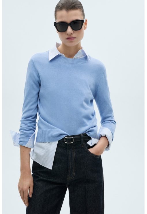 Pulover slim fit din amestec de in-FEMEI/IMBRACAMINTE/Pulovere si cardigane-IMBRACAMINTE/Pulovere si cardigane