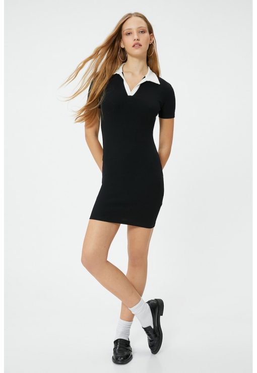 Rochie bodycon striata din amestec de bumbac-FEMEI/IMBRACAMINTE/Rochii-IMBRACAMINTE/Rochii