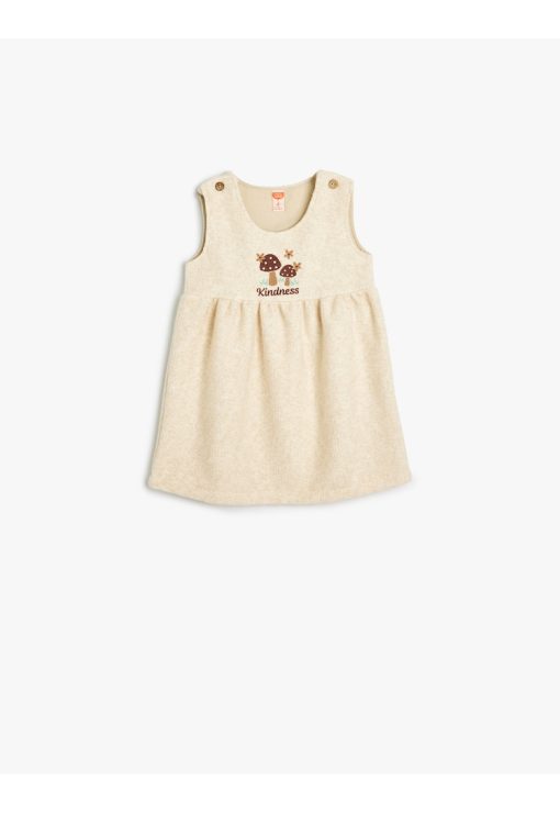 Rochie cu broderie pe piept-FETE/IMBRACAMINTE/Rochii-IMBRACAMINTE/Rochii