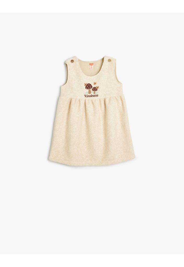 Rochie cu broderie pe piept-FETE/IMBRACAMINTE/Rochii-IMBRACAMINTE/Rochii