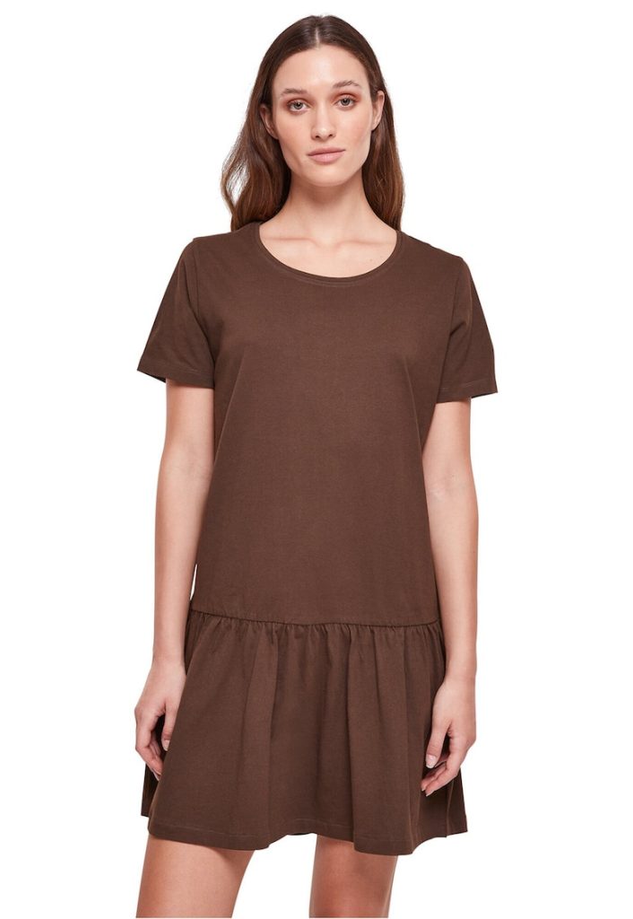 Rochie de bumbac cu terminatie evazata-FEMEI/IMBRACAMINTE/Rochii-IMBRACAMINTE/Rochii