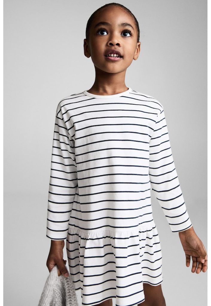 Rochie din bumbac cu model in dungi-FETE/IMBRACAMINTE/Rochii-IMBRACAMINTE/Rochii