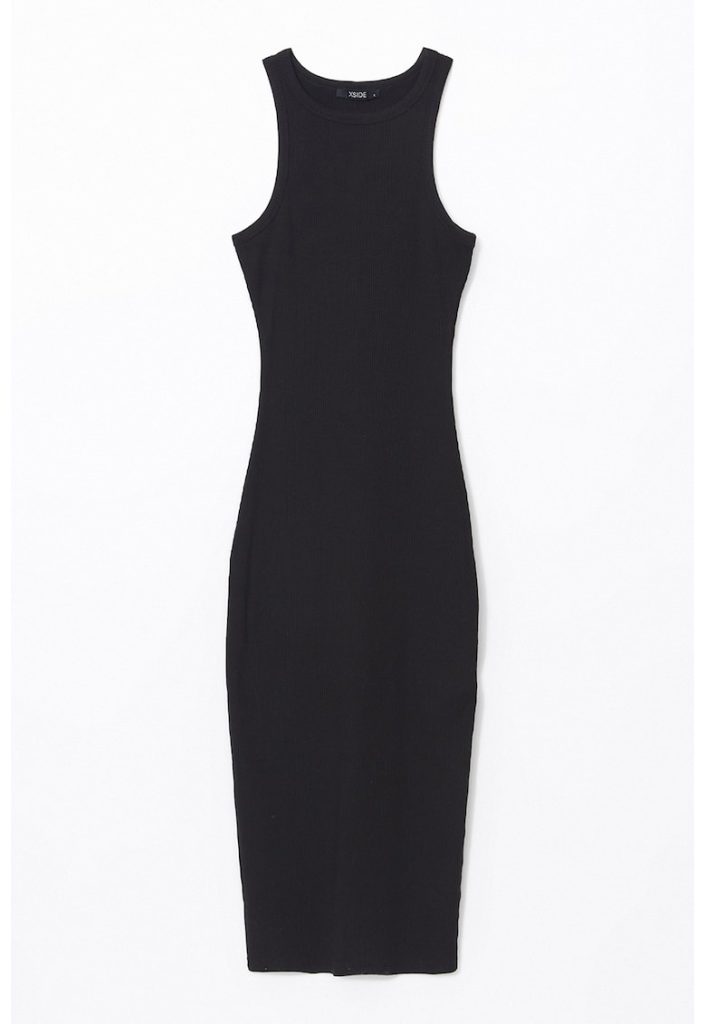 Rochie midi cambrata cu slit pe partea din spate-FEMEI/IMBRACAMINTE/Rochii-IMBRACAMINTE/Rochii