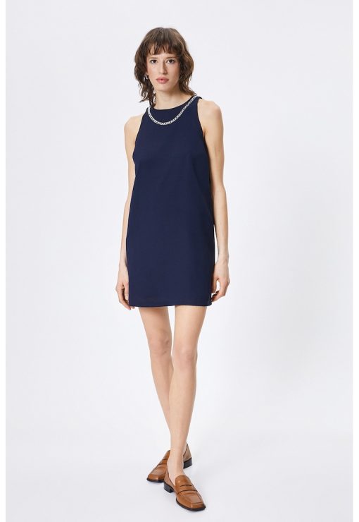 Rochie mini cu aplicatie lant-FEMEI/IMBRACAMINTE/Rochii-IMBRACAMINTE/Rochii
