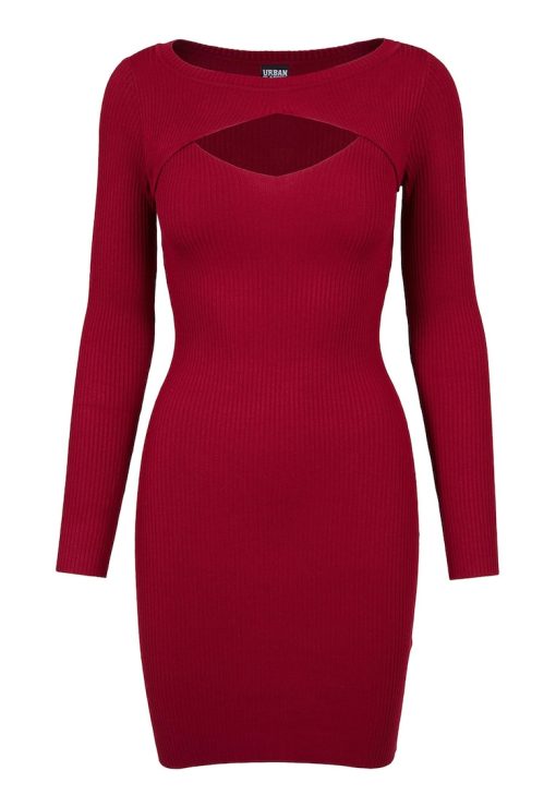 Rochie striata cu decupaj frontal-FEMEI/IMBRACAMINTE/Rochii-IMBRACAMINTE/Rochii