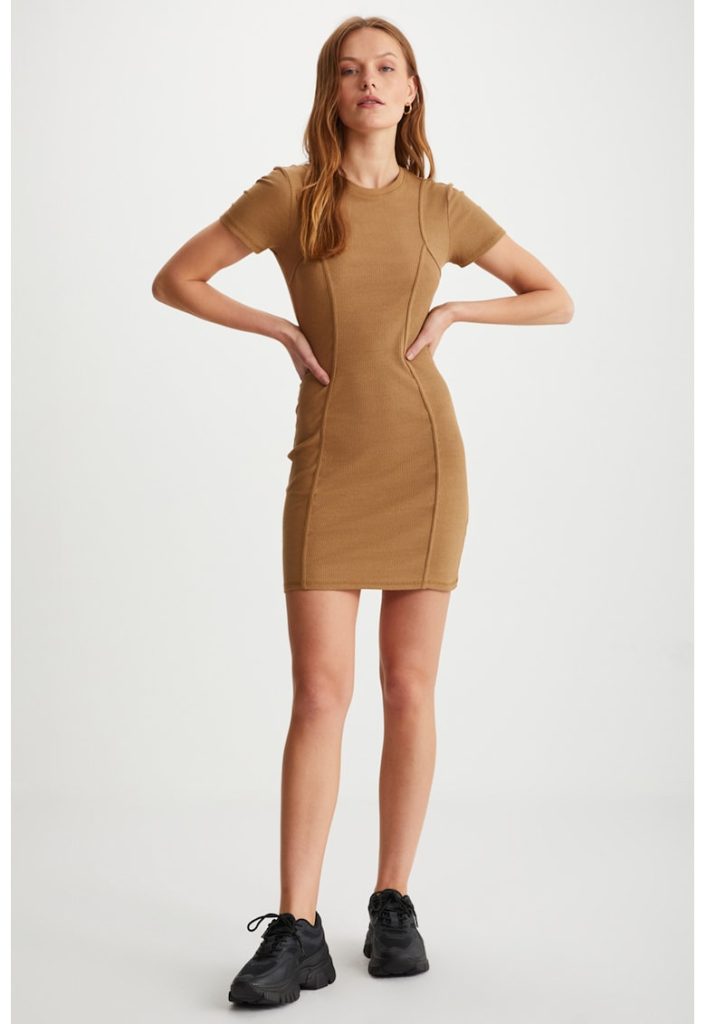 Rochie-tricou striata Melisenda-FEMEI/IMBRACAMINTE/Rochii-IMBRACAMINTE/Rochii