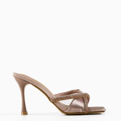 Saboti cu toc Buck Bej 4