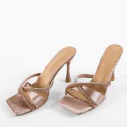 Saboti cu toc Buck Bej 5