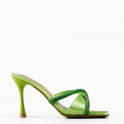 Saboti cu toc Buck Verzi 3