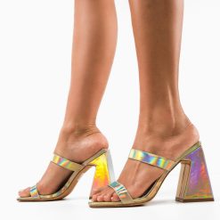 Saboti cu toc Luanda Aurii 1