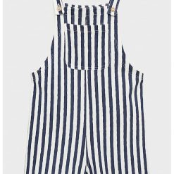 Salopeta din bumbac cu model in dungi si buzunare aplicate-BAIETI/IMBRACAMINTE/Salopete-IMBRACAMINTE/Salopete