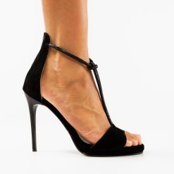 Sandale cu toc Aneama Negre 2 3