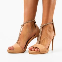 Sandale cu toc Aneama Nude 2