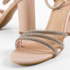 Sandale cu toc Awotwi Bej 5