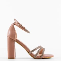 Sandale cu toc Awotwi Roz 3