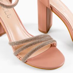 Sandale cu toc Awotwi Roz 5