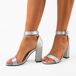 Sandale cu toc Banty Gri 2