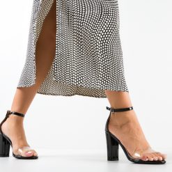 Sandale cu toc Burks Negre 2