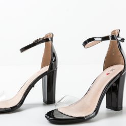 Sandale cu toc Burks Negre 5