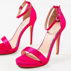 Sandale cu toc Cassandre Fuchsia 5