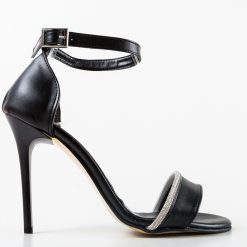 Sandale cu toc Cassius Negre 5