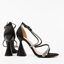 Sandale cu toc Chilton Negre 5