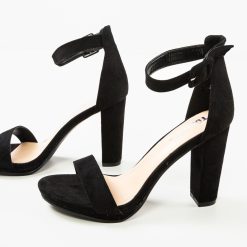 Sandale cu toc Costil Negre 6