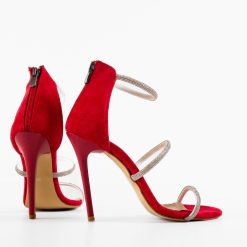 Sandale cu toc Dara Rosii 4