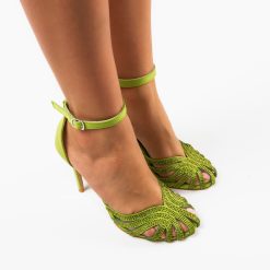 Sandale cu toc Dybany Verzi 2