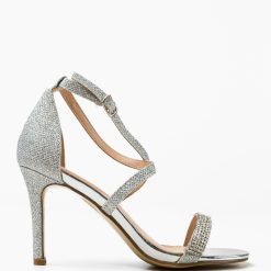 Sandale cu toc Ekib Argintii 3