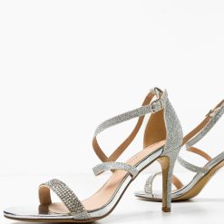 Sandale cu toc Ekib Argintii 5