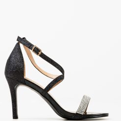 Sandale cu toc Ekib Negre 3