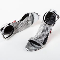 Sandale cu toc Esbar Argintii 2 5