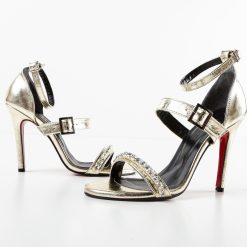 Sandale cu toc Fadana Aurii 4