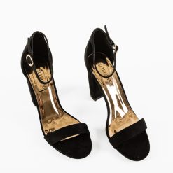 Sandale cu toc Farf Negre 6