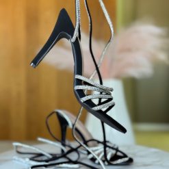 Sandale cu toc Flemi Negre 2 2