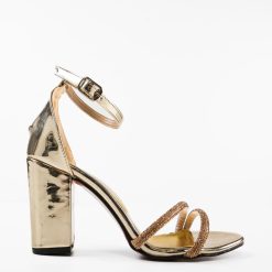 Sandale cu toc Galazan Aurii 3