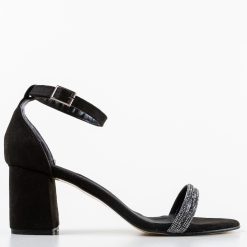 Sandale cu toc Gudy Negre 3