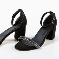Sandale cu toc Gudy Negre 4