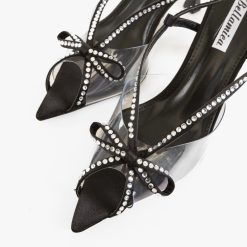 Sandale cu toc Hayde Negre 4