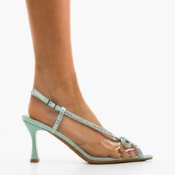 Sandale cu toc Hayde Turcoaz 3