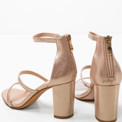 Sandale cu toc Hazel Aurii 7