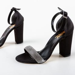 Sandale cu toc Hester Negre 4