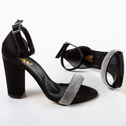 Sandale cu toc Hester Negre 6