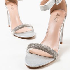 Sandale cu toc Hoover Argintii 4
